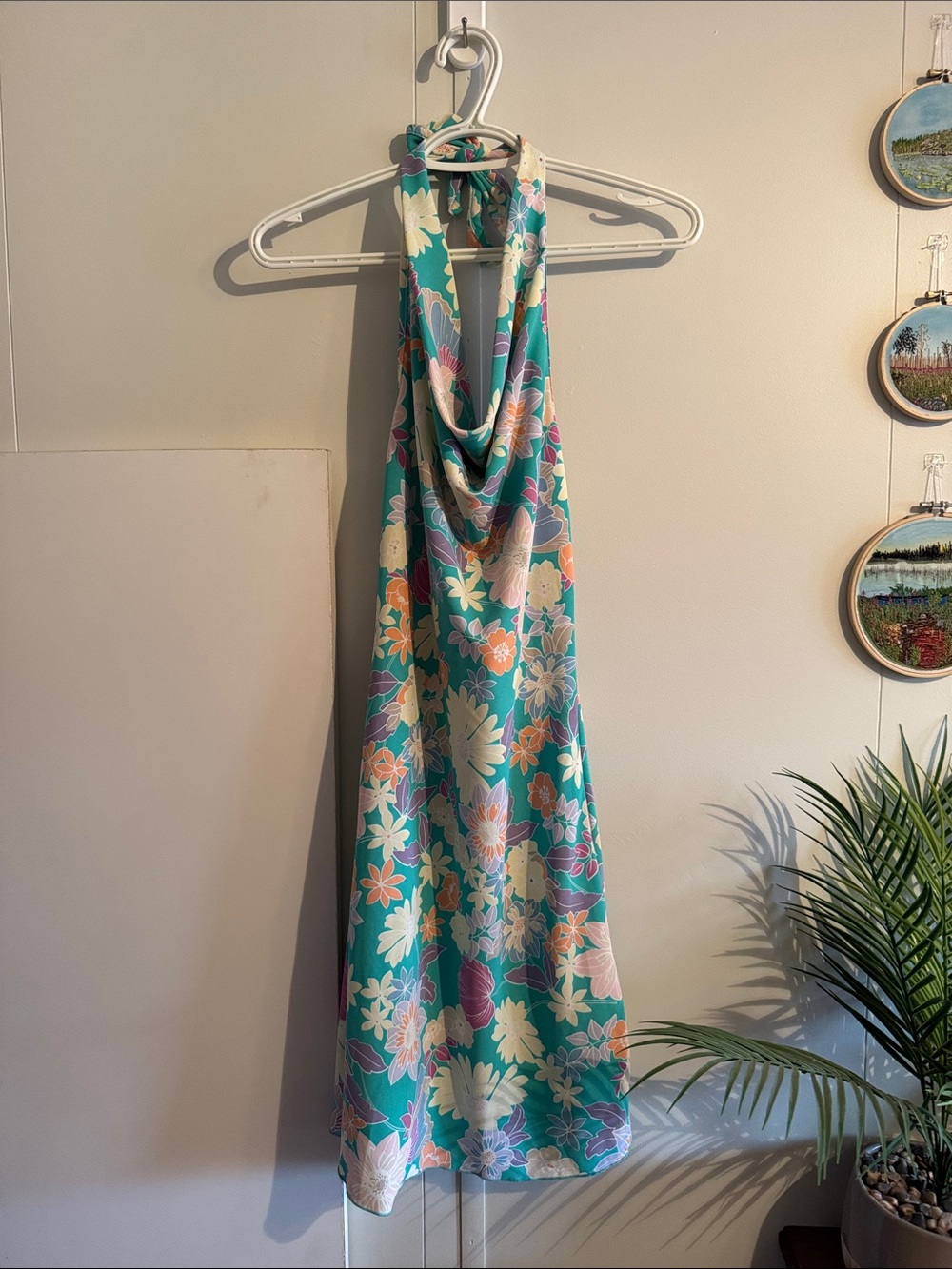 JESSICA SIMPSON Floral Halter Dress S